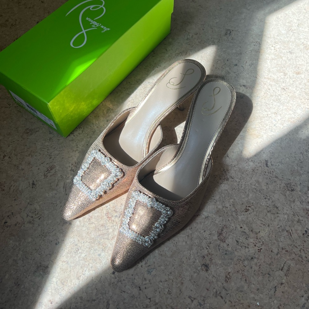 Sam Edelman Brit Mule in Gold Luster Size 11 BRAND NEW NEVER WORN